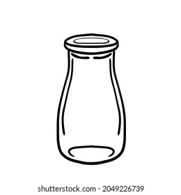 Clear glass jar with lid.Vector illustration isolated on white background.