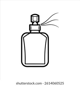 Clear Glass Perfume Bottle Mockup Elegant Vector Icon