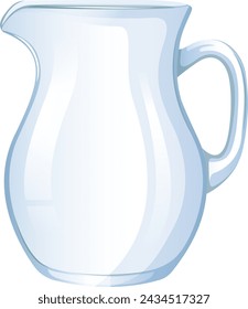 Clear glass pitcher, simple and elegant design