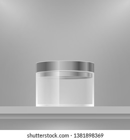 Clear Glass Storage Container Jar