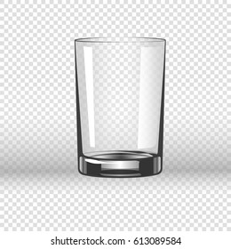 vaso transparente para agua, vaso vacío aislado