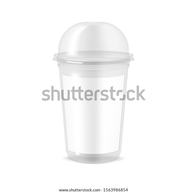 Download Clear Glossy Plastic Cup Dome Lid Stock Vector Royalty Free 1563986854