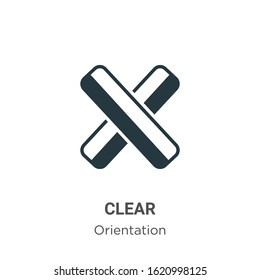 Clear glyph icon vector on white background. Flat vector clear icon symbol sign from modern orientation collection for mobile concept and web apps design.