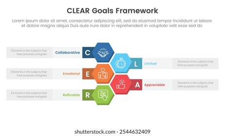 ANUNCIO de Plantilla de infografía con Vertical de panal o hexágono con información de lista de 5 puntos para Vector de presentación de diapositivas