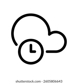 A clear graphic sign related to the theme cloud