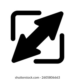 A clear graphic sign related to the theme enlarge size