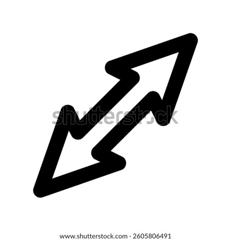 A clear graphic sign related to the theme enlarge window