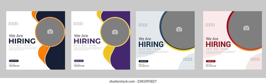 clear hiring post, modern job vacancy, social media, employee, employment, hiring, internet, interview, layout, mail, media, message, open, position, post, poster, company, corporate, discussion