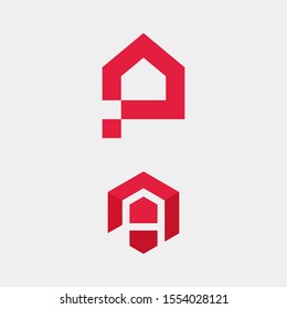 Clear home logo. Vector illustration.