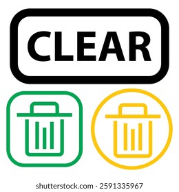 clear icon vector design symbol templates