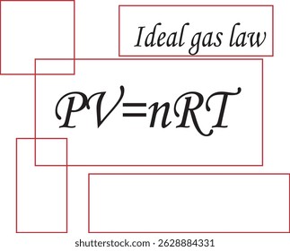 A clear illutration of the ideal gas law equation written on a clean background, often used in chemistry and physics .