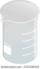 Clear isometric beaker 50 mL