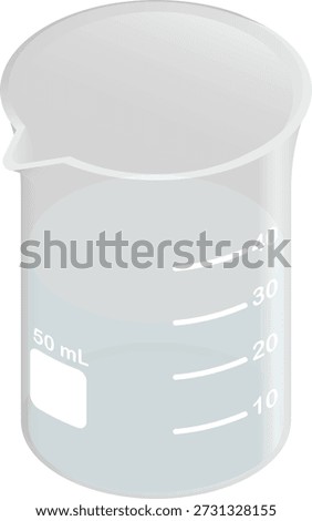Clear isometric beaker 50 mL