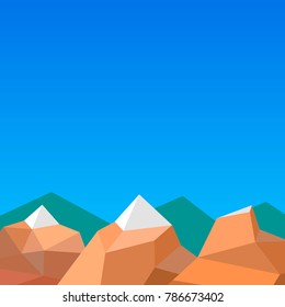 Clear landscape illustration. Vector background. 