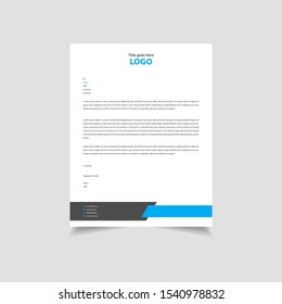 Clear letterhead design template for your business