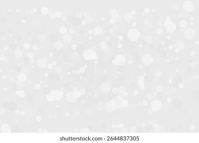 Clear, light bokeh background. Scalable vector illustration. Pattern with circles of different scale and transparency with overlap. White, grey background for banners, web pages, ads, Wallpapers