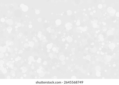 Clear, light bokeh background. Scalable vector illustration. Pattern with circles of different scale and transparency with overlap. White, grey background for banners, web pages, ads, Wallpapers