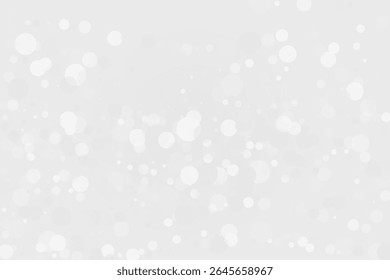 Clear, light bokeh background. Scalable vector illustration. Pattern with circles of different scale and transparency with overlap. White, grey background for banners, web pages, ads, Wallpapers