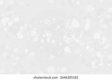 Clear, light bokeh background. Scalable vector illustration. Pattern with circles of different scale and transparency with overlap. White, grey background for banners, web pages, ads, Wallpapers