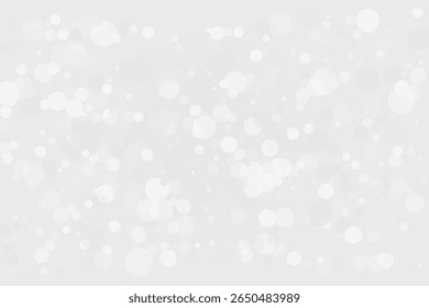 Fundo de bokeh claro. Ilustração de vetor escalável. Padrão com círculos de escala diferente e transparência com sobreposição. Fundo branco, cinza para banners, páginas da web, anúncios, papéis de parede