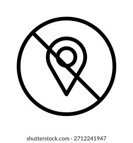 Clear Location Off icon set for privacy controls, GPS disabling, map restrictions and secure navigation settings
