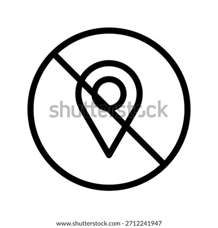 Clear Location Off icon set for privacy controls, GPS disabling, map restrictions and secure navigation settings
