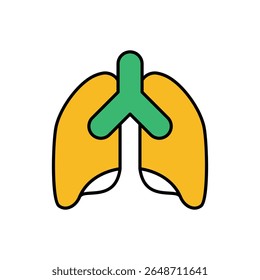 Clear Lungs Icon vector stock illustration