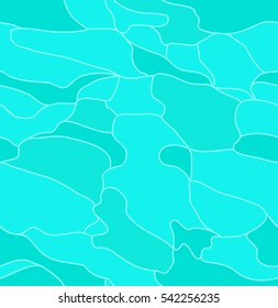 Clear Maldivian Water  background.Ocean Seamless pattern.Vector illustration.