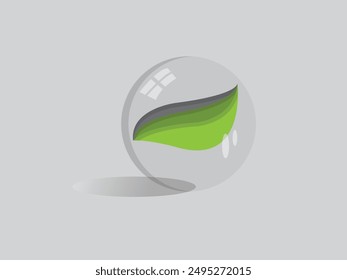 clear marbles with a greenish feel