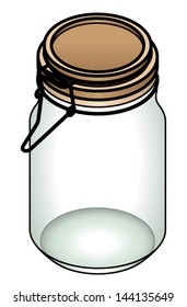 A Clear Mason Jar.