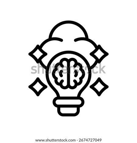 Clear Mind Icon Outline Vector Illustration