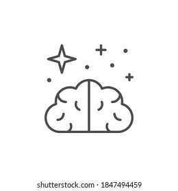 Clear mind line outline icon