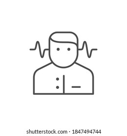 Clear mind line outline icon