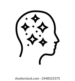 clear mind minimalism lifestyle line icon vector. clear mind minimalism lifestyle sign. isolated contour symbol black illustration