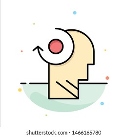 Clear, Mind, Your, Head Abstract Flat Color Icon Template. Vector Icon Template background