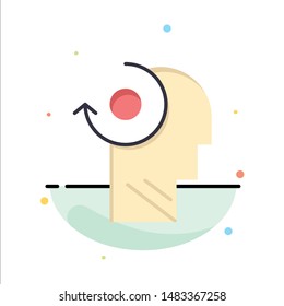 Clear, Mind, Your, Head Abstract Flat Color Icon Template