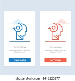 Clear, Mind, Your, Head  Blue and Red Download and Buy Now web Widget Card Template