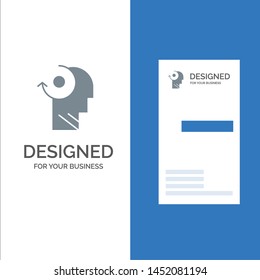 Clear, Mind, Your, Head Grey Logo Design and Business Card Template