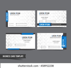 Clear and minimal design business card template vector illustration