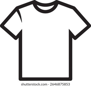 Clear and Minimal T-Shirt Silhouette Outline