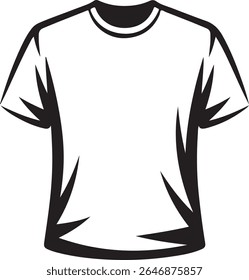 Clear and Minimal T-Shirt Silhouette Outline
