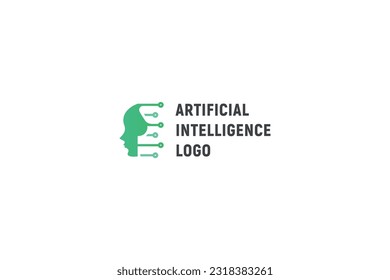 Klare, minimalistische Design-Logo-Design-Lösung für künstliche Intelligenz-Projekte