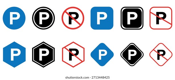 Un icono claro y moderno que representa un espacio de estacionamiento con una silueta de coche.
