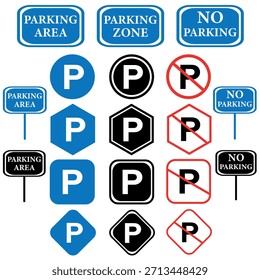 Un icono claro y moderno que representa un lugar de estacionamiento con una flecha direccional.