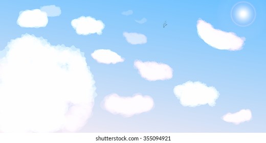 Clear morning sky and clouds background/ Morning sky/ Clear morning sky and clouds background