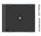 Clear music cd case with black plastic and copyspace