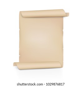 Clear Old Paper Scroll. Sheet Roll On Both Sides. EPS10 Vector