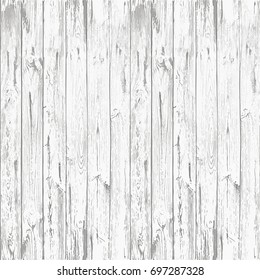 Clear Old Seamless White Rustic Wooden Texture. EPS10 Vector