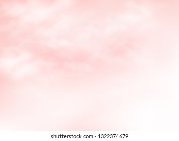 Clear pink living coral sky with clouds pattern background. You can use for summer time ad, poster, artwork, print, nature design paper. illustration vector eps10