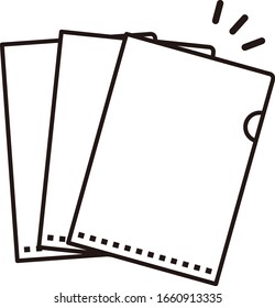 claro carpetas de plástico aisladas ilustración vectorial